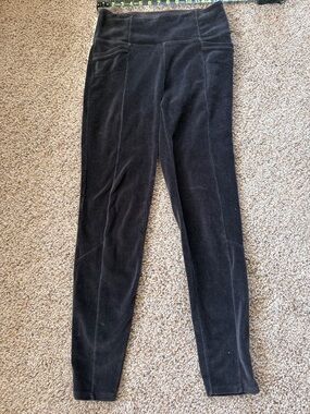 Athleta Chocolate Brown Cord Metro Leggings Size M